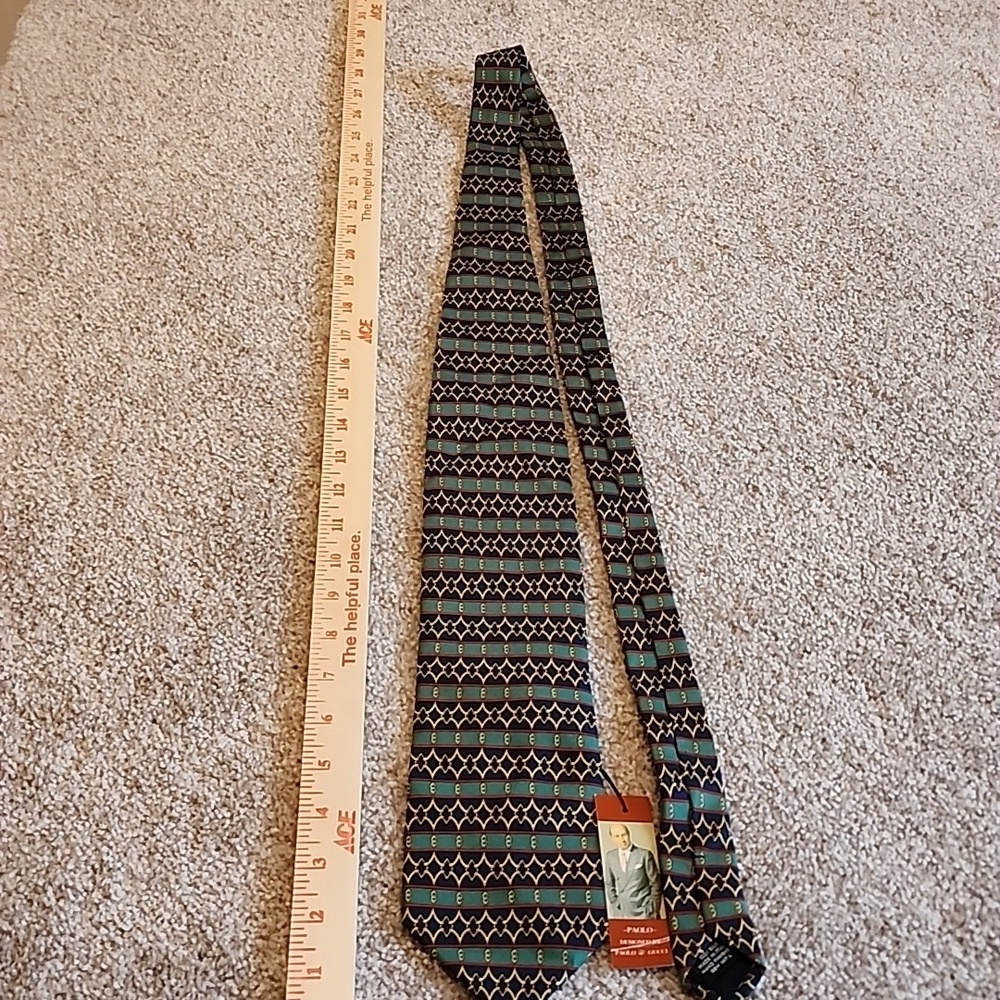 Gucci Paolo Mens Tie Blue, Gold, Green - Picture 9 of 10